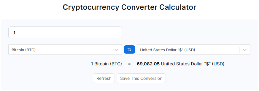 Crypto Currency Converter